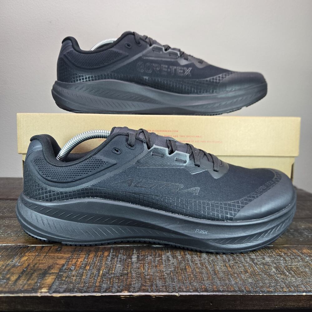 NEW Altra Torin 9 GTX Mens Size 12 Running Shoe Goretex Triple Black Black Black